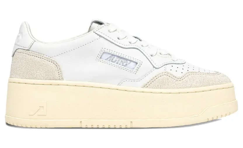 Autry Low-top leren sneakers met plateauzool – Wit (PTLWPK01)