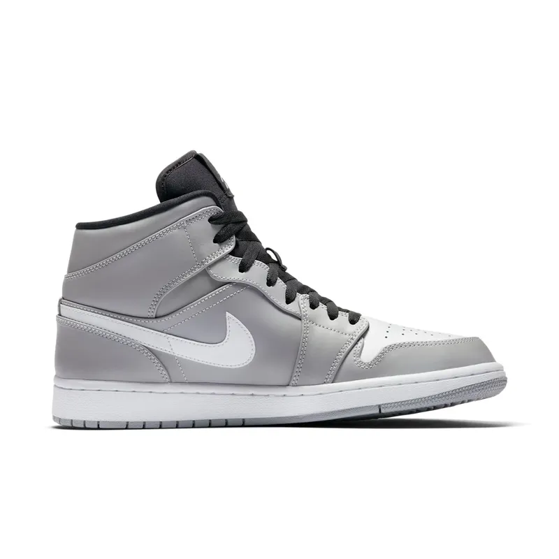 Jordan 1 Mid Wolf Grey Black White Wolf Grey/White-Black (554724-046)
