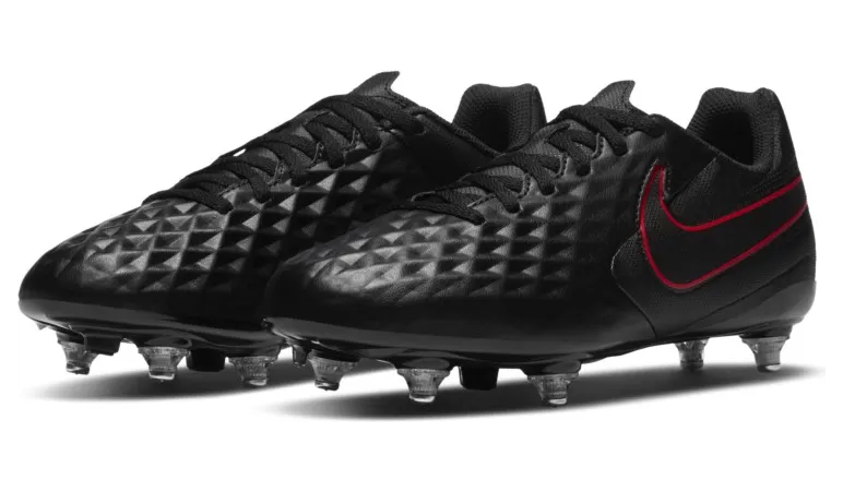 Nike Jr. Tiempo Legend 8 Club SG Fußballschuh für weichen Rasen für jüngere/ältere Schwarz (CJ6235-060)