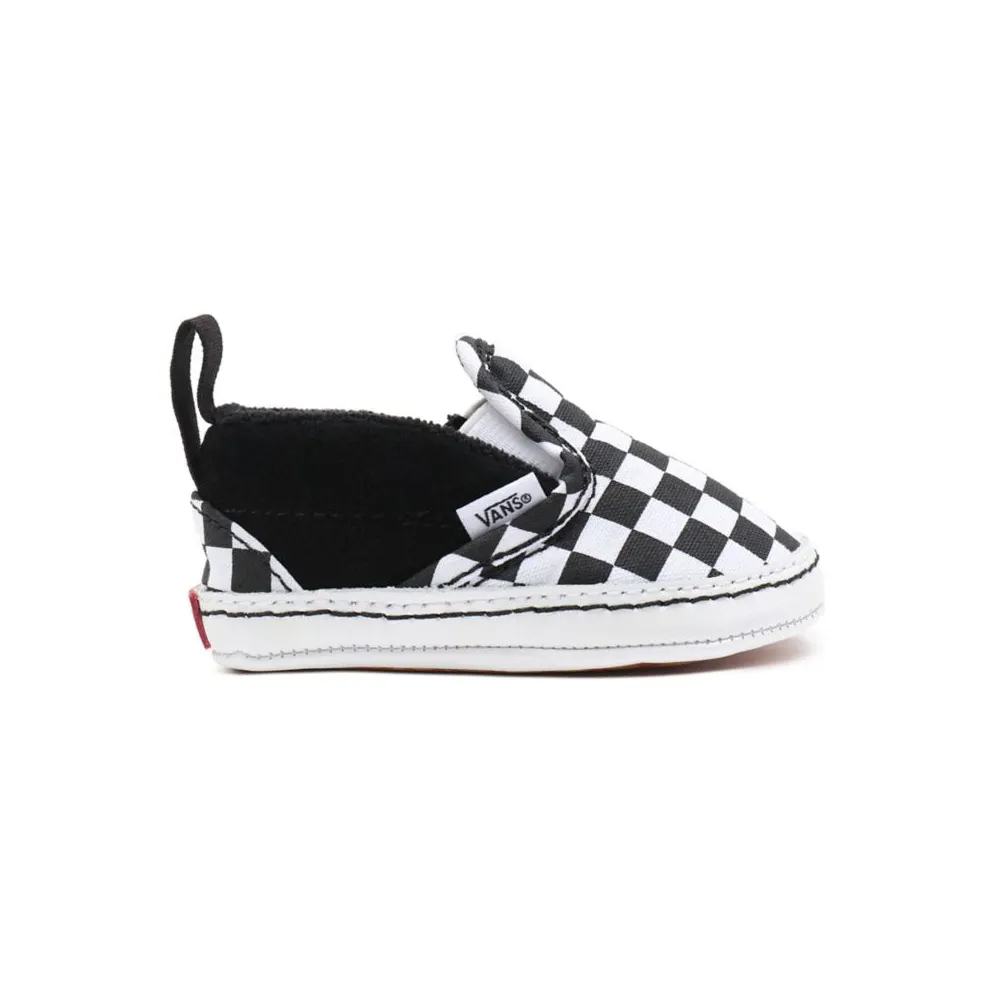 VANS Checker Slip-on V Crib Baby Shoes (Black)