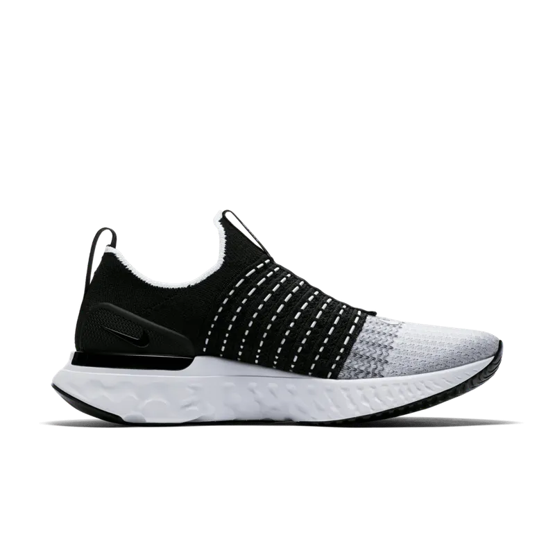 Nike React Phantom Run Flyknit 2 Black Black/White (CJ0277-001)