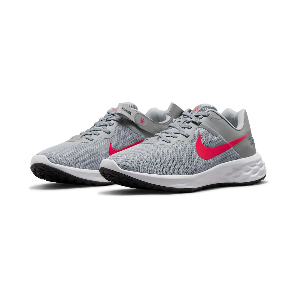 Nike Revolution 6 FlyEase Next Nature Easy On/Off Road Running Grey 50% Sustainable Materials (DC8992-004)