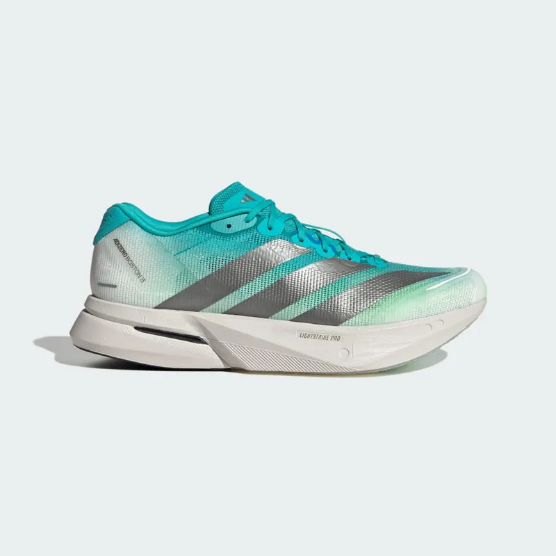 Adidas Adizero Boston 13 Running Shoes Hi-Res Aqua / Iron Metallic / Grey One (KK4990)