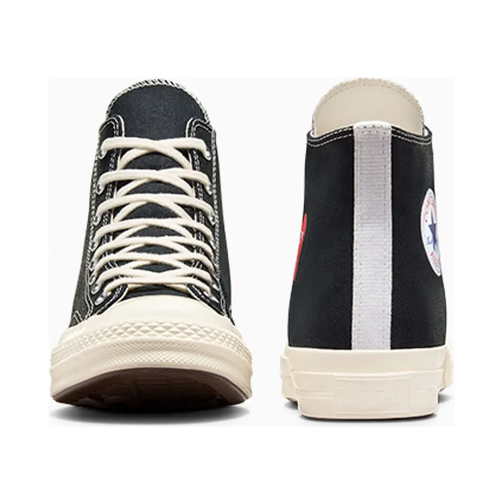 Converse PLAY Comme des Garçons Single Heart Chuck 70 Black/Red/Egret (A08801C)