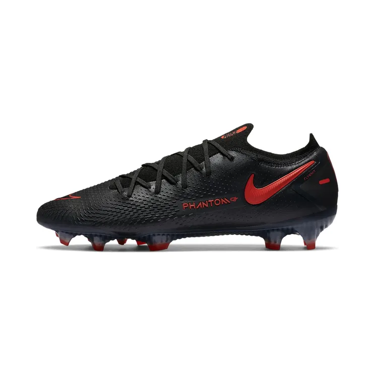 Nike Phantom GT Elite FG “Black / Dark Smoke Grey / Chile Red” (CK8439-060)