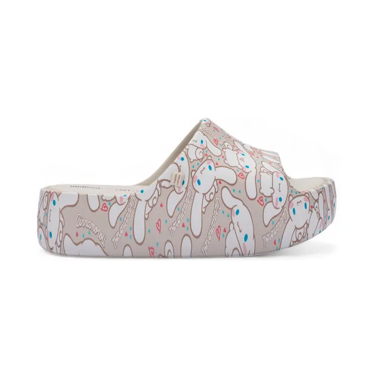 Melissa Free Platform Slide Hello Kitty and Friends Beige Brown (37874-BS345)