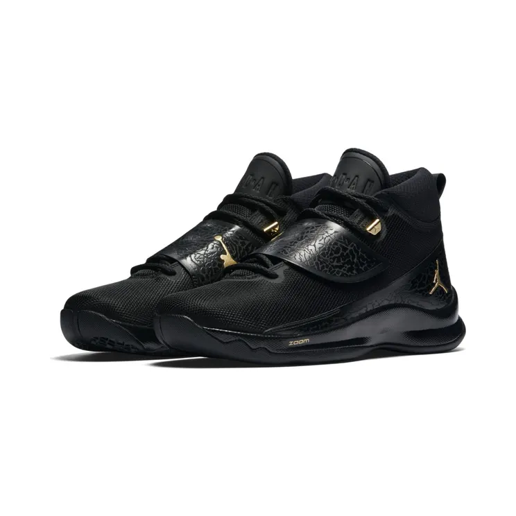 Jordan Super Fly 5 PO “Black / Anthracite / Metallic Gold” (881571-015)