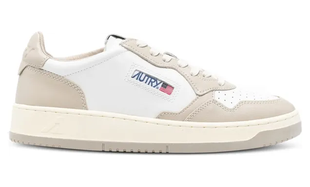 Autry Medalist Panelled Leather “White/Neutrals” (AULM WB67)