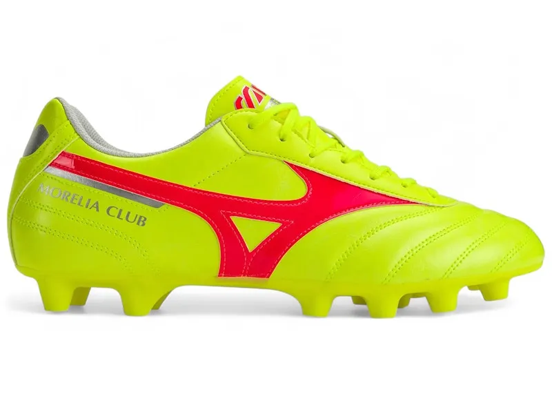 Mizuno Morelia II Club MD Safety Yellow Fiery Coral Galaxy Silver (P1GA241645)