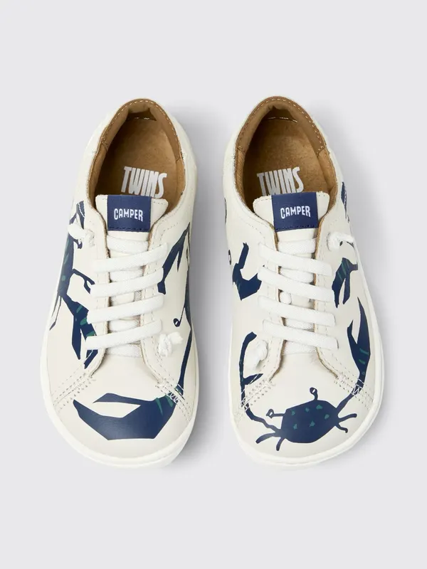 Camper Twins Printed Leather White (80003-156TWINS0)