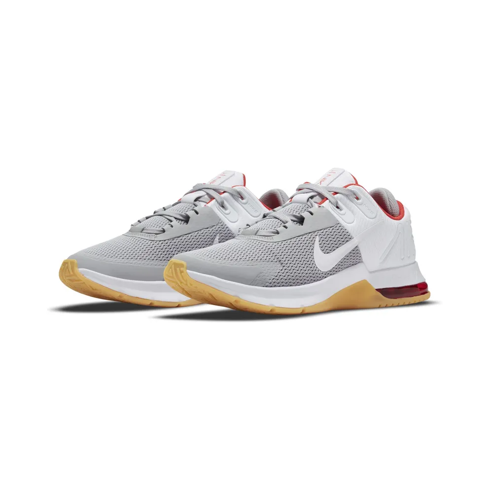 Nike Air Max Alpha 4 Training Shoe “Light Smoke Grey / White / Chile Red” (CW3396-006)