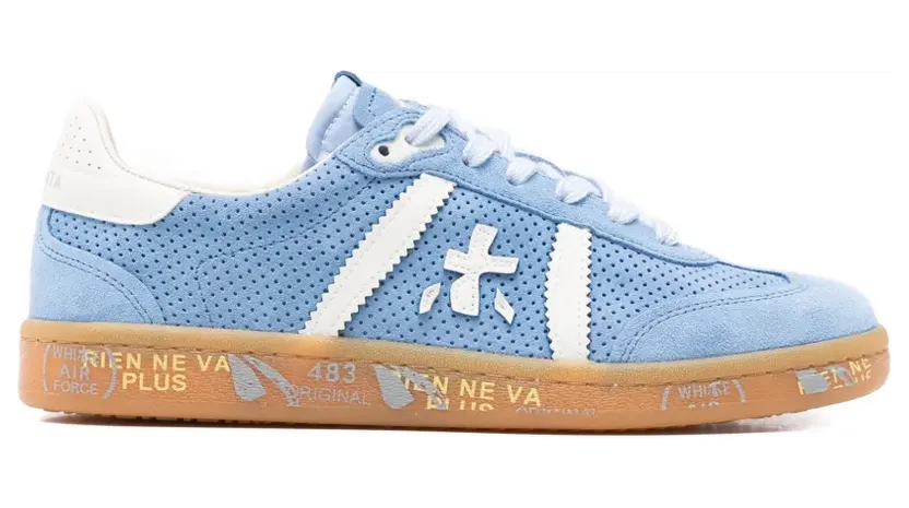 Premiata met geperforeerd detail “Blue” (BONNIEDVAR8037)