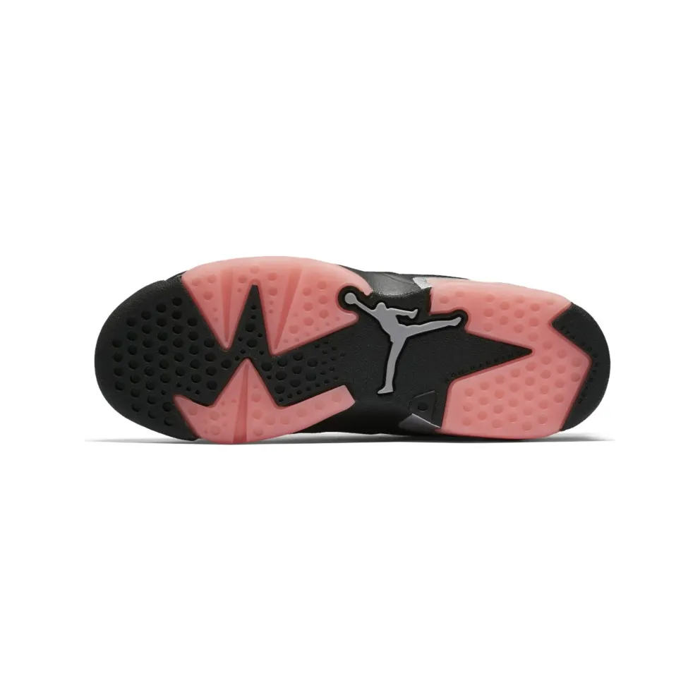 Jordan 6 Retro Low Sunblush (GS) Black/Sunblush-Metallic Silver (768878-022)
