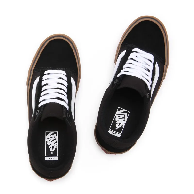 Vans Old Skool Pro Black White Gum Black/White-Medium Gum (VN000ZD4BW9)