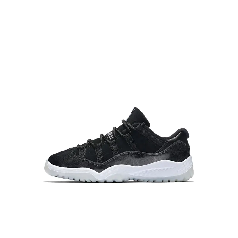 Jordan 11 Retro Low Barons (PS) Black/Metallic Silver-White (505835-010)