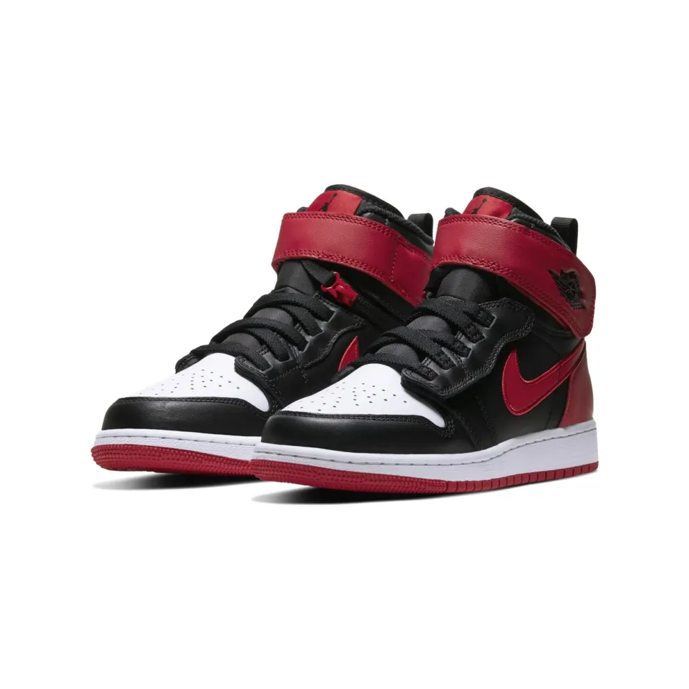 Jordan 1 Flyease Bred White Toe (GS) Black/Gym Red-White-Black (CT4897-001)