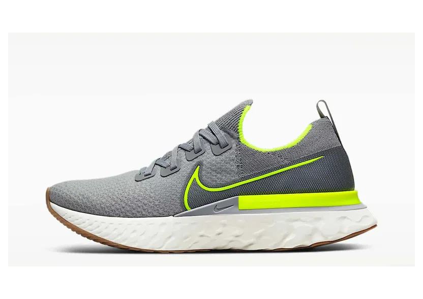 Nike React Infinity Run Flyknit “Particle Grey / Wolf Grey / Sail / Volt” (CD4371-008)