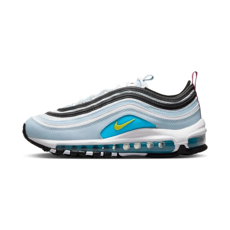 Nike Air Max 97 GS “Blue Whisper / White / Blue Lightning / Opti Yellow” (921522-408)