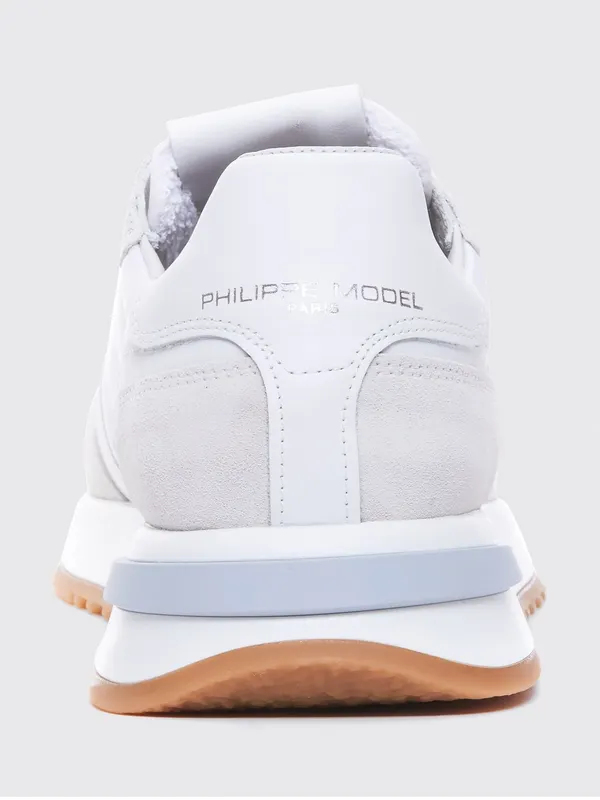 Philippe Model Low-Top Sneakers in Calf Leather and Mesh with Bicolor Design White 1 (TYLUW001) (3)