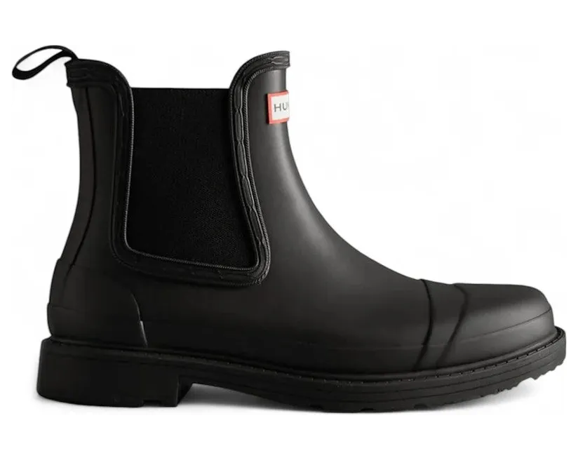 Hunter Commando Chelsea Rain Boots Black (WFS1018RMA-BLK)