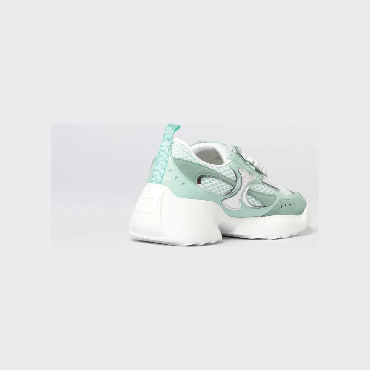 Roger Vivier Viv’ On The Run Sneakers in Mesh and Suede Silver (RVW75640890UZG7E14) (2)