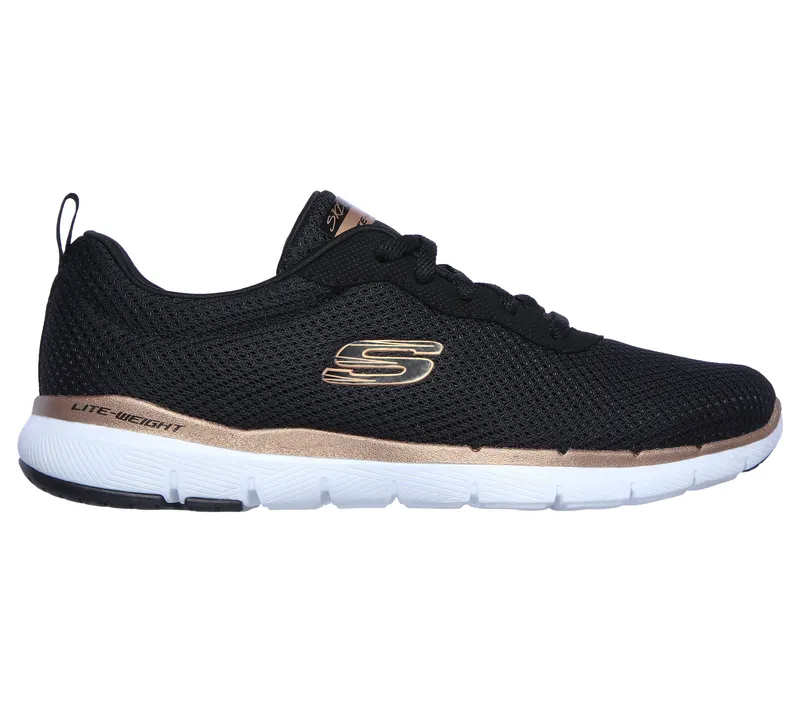 Skechers Flex Appeal 3.0 – First Insight – Black / Roos Gold – “Black” (13070 BKRG)