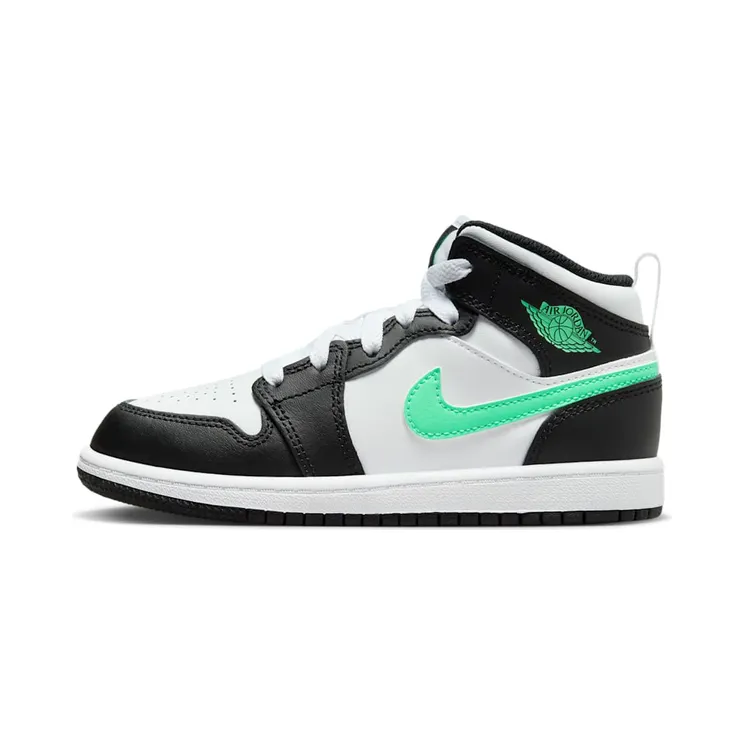 Jordan 1 Mid PS “White / Black / Green Glow” (DQ8424-103)
