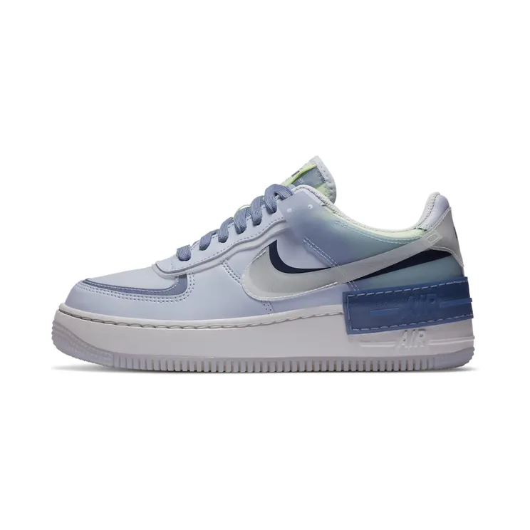 Nike Air Force 1 Shadow SE “Ghost / World Indigo / Barely Volt / Summit White” (CK6561-001)