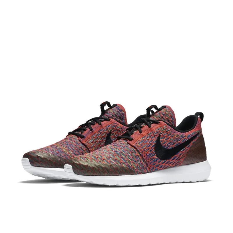 Nike Roshe NM Flyknit Bright Crimson Multi-Color Bright Crimson/Black-Green Streak-Game Royal (816531-600)