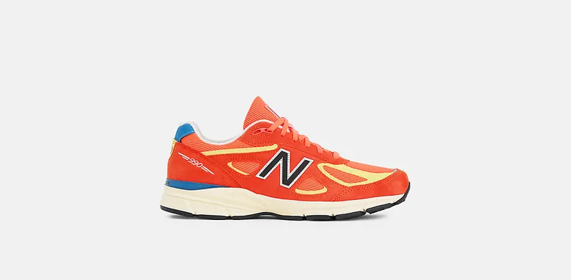 New Balance 990v4 – “Urgent Red / Maize / Afterglow” (U99076B)