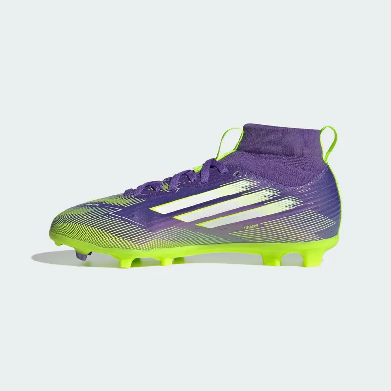 adidas F50 League Mid-Cut FG/MG Purple Rush Cloud White Lucid Lemon (JI3547)