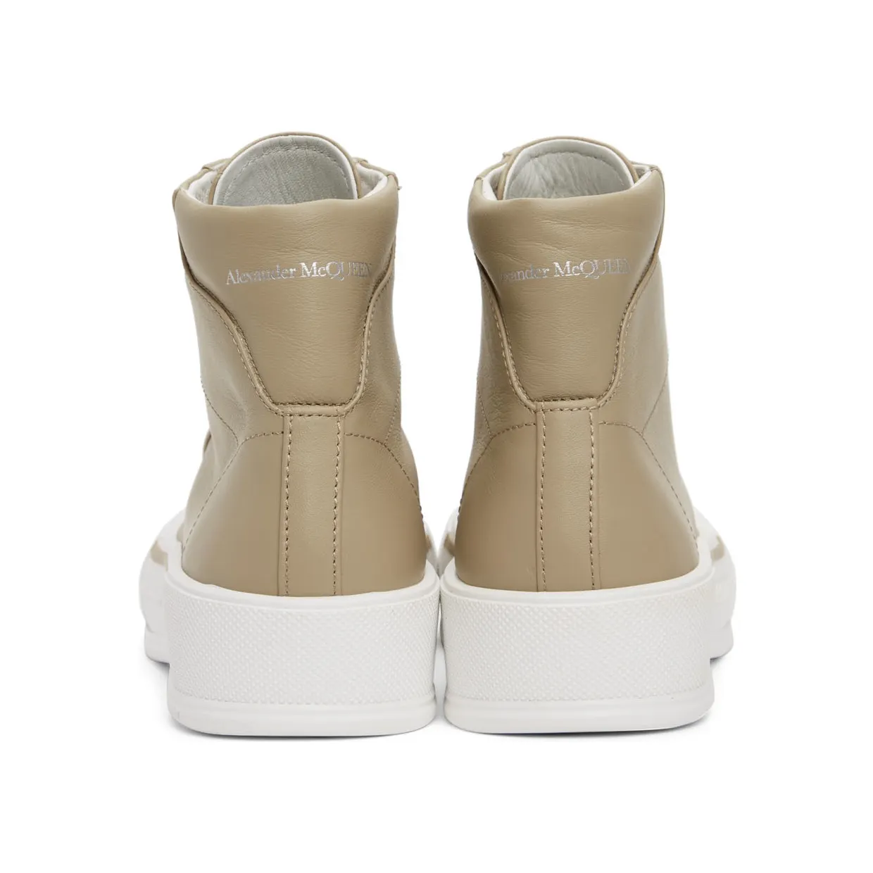 Alexander McQueen Beige High-Top Sneakers (682401WIB63) (4)
