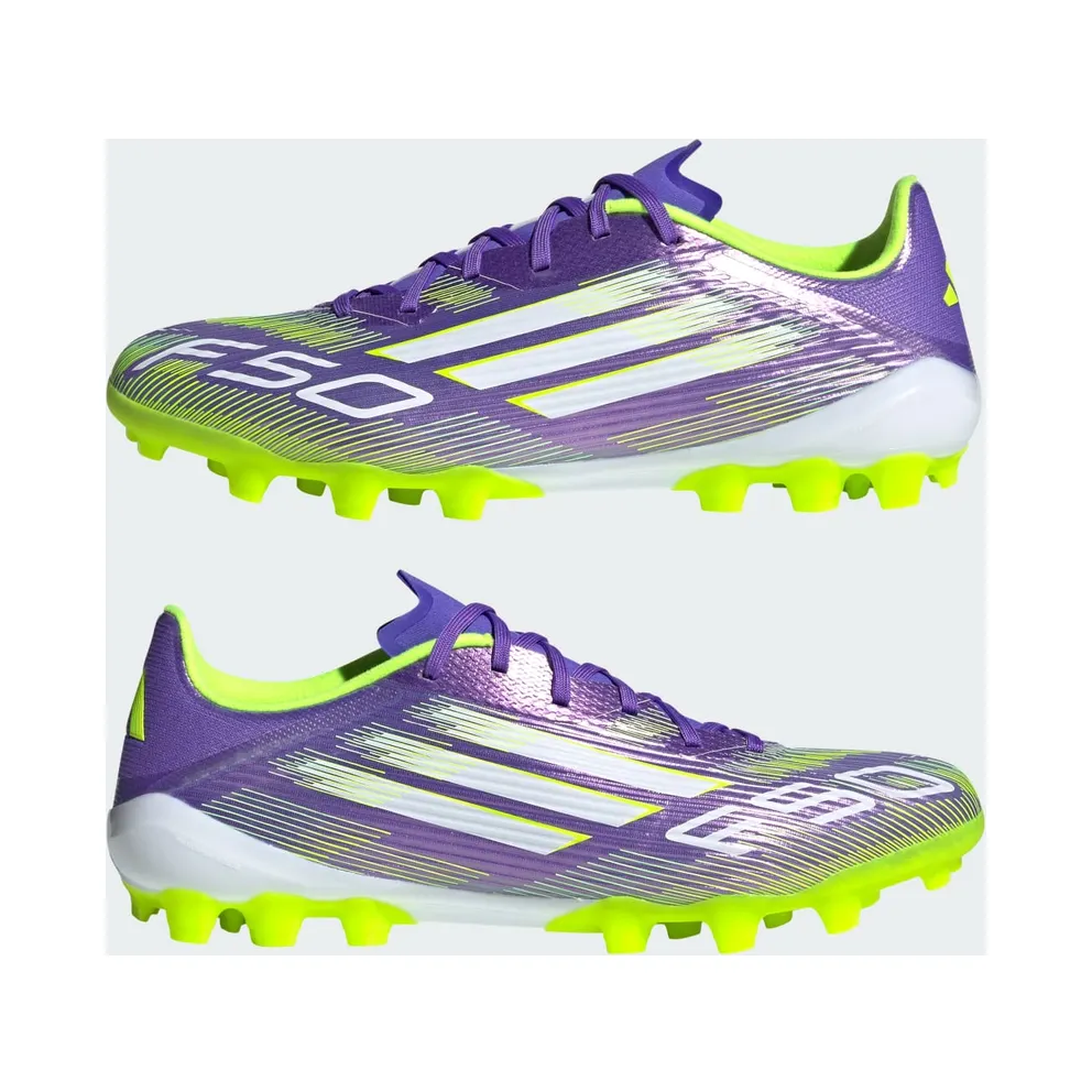 adidas F50 League 2g/3g Artificial Grass Boots “Purple Rush / Cloud White / Lucid Lemon” (JH7740)