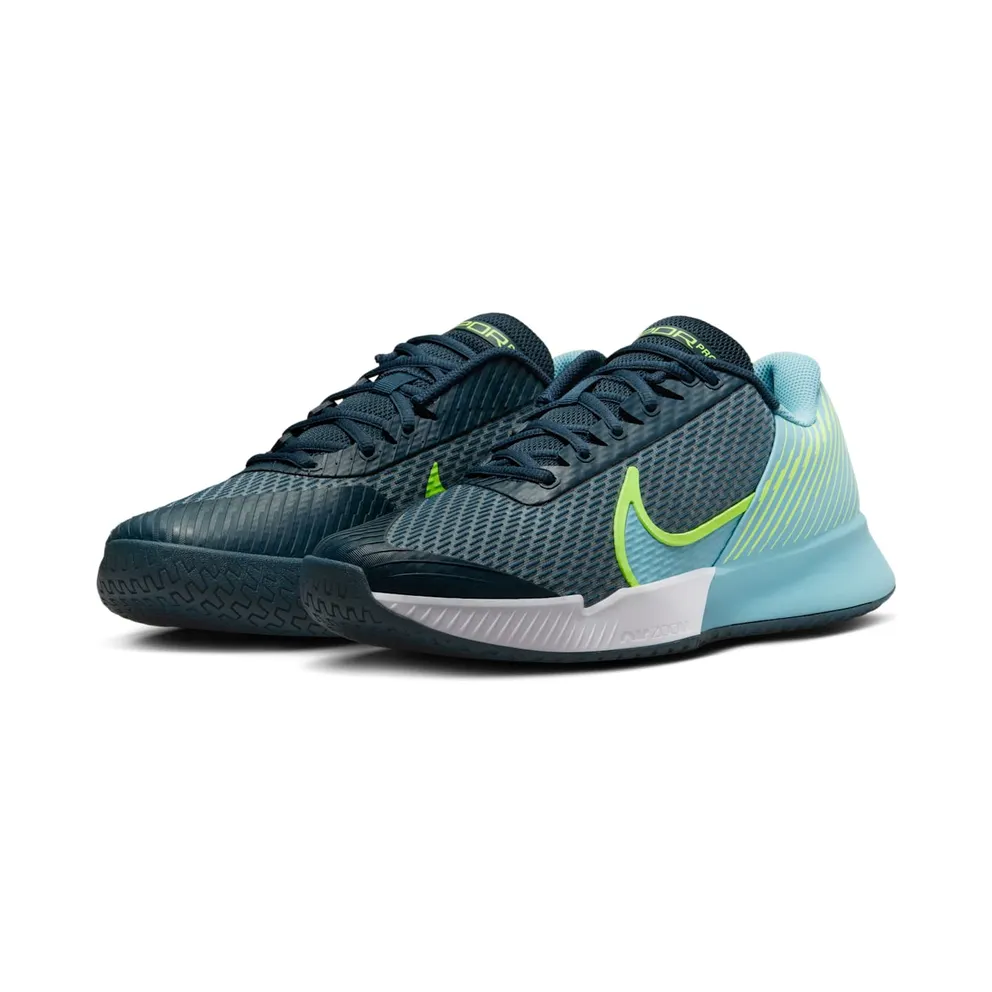 Nike Court Air Zoom Vapor Pro 2 HC Armory Navy Volt Denim Turquoise (DR6191-400)
