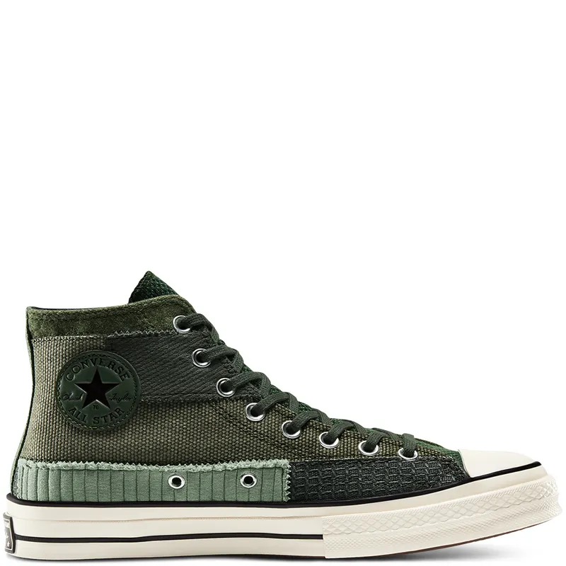 Converse Mono Patchwork Chuck 70 High Top Forest Egret Forest/Egret/Black (167138C)