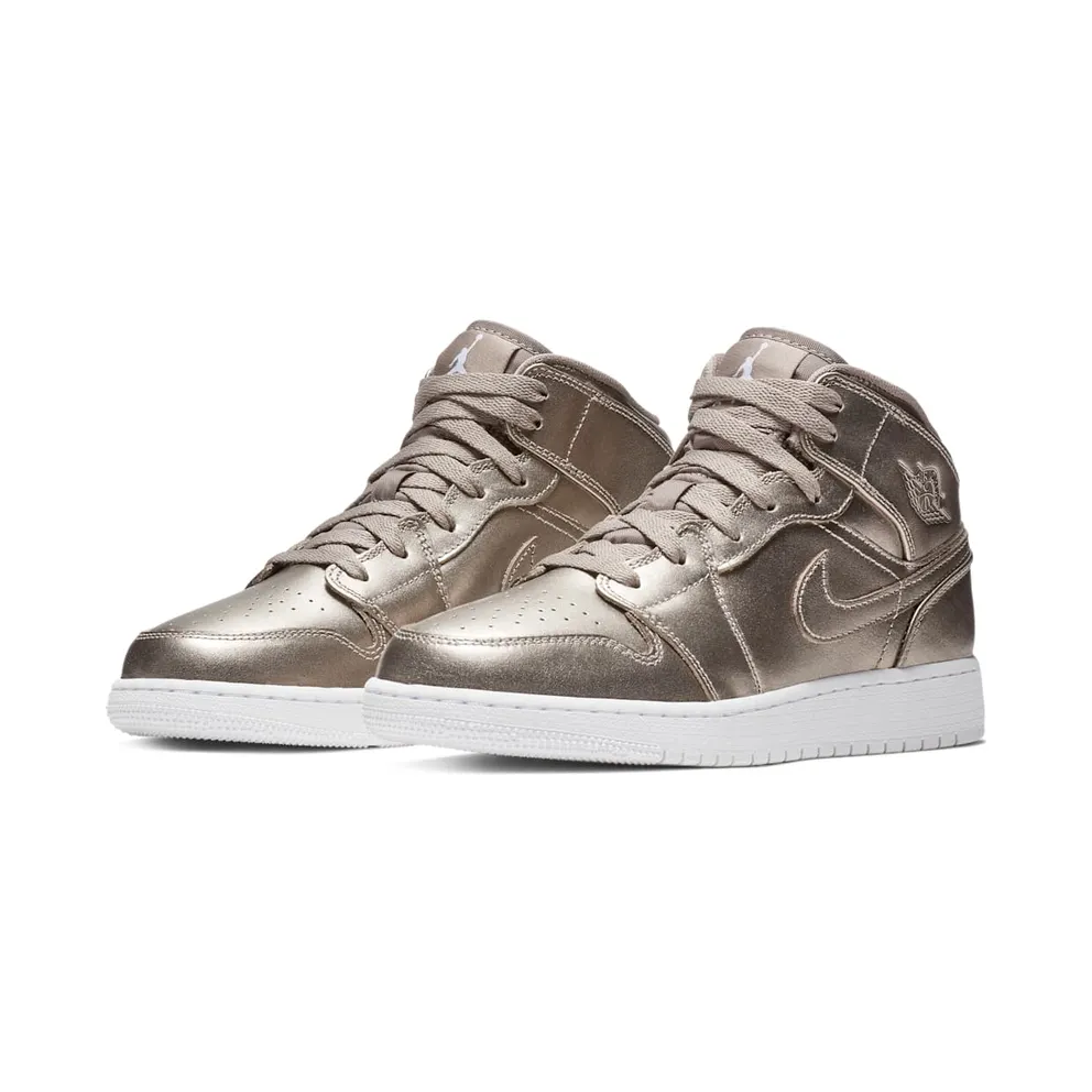 Jordan 1 Mid Sepia Stone (GS) Sepia Stone/White-Noble Red (AV5174-200)