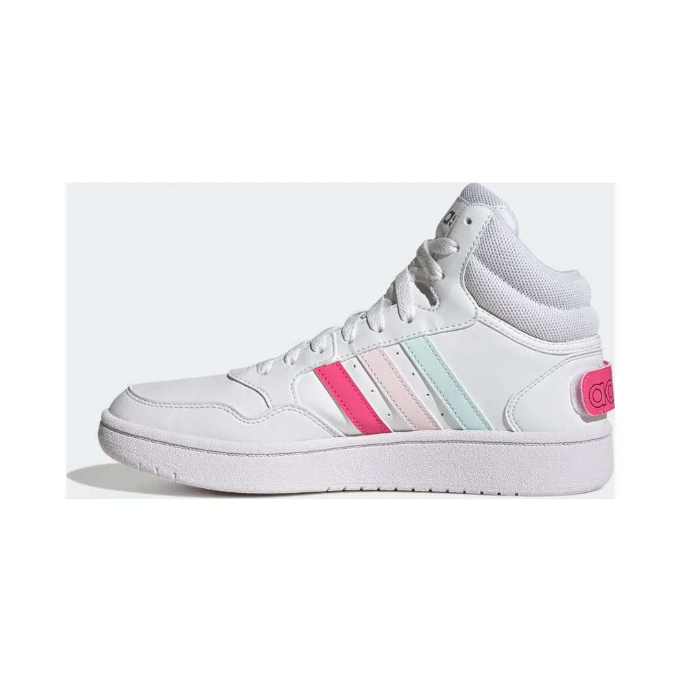 adidas Hoops 3 Mid Lifestyle Basketball Classic World Friendship Day Cloud White / Pulse Magenta / Almost Pink (GX7235)