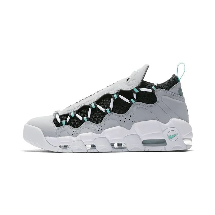 Nike Air More Money “Wolf Grey / Black / Island Green” (AJ2998-003)
