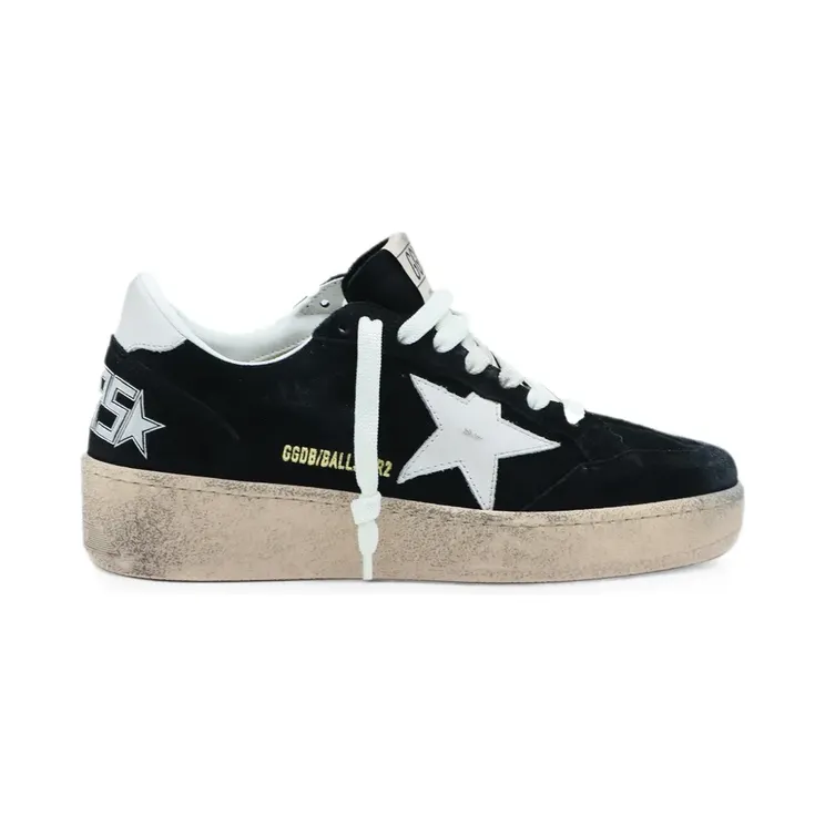 Golden Goose met gerafeld effect en sterpatch “Black” (GWF00804F008504)