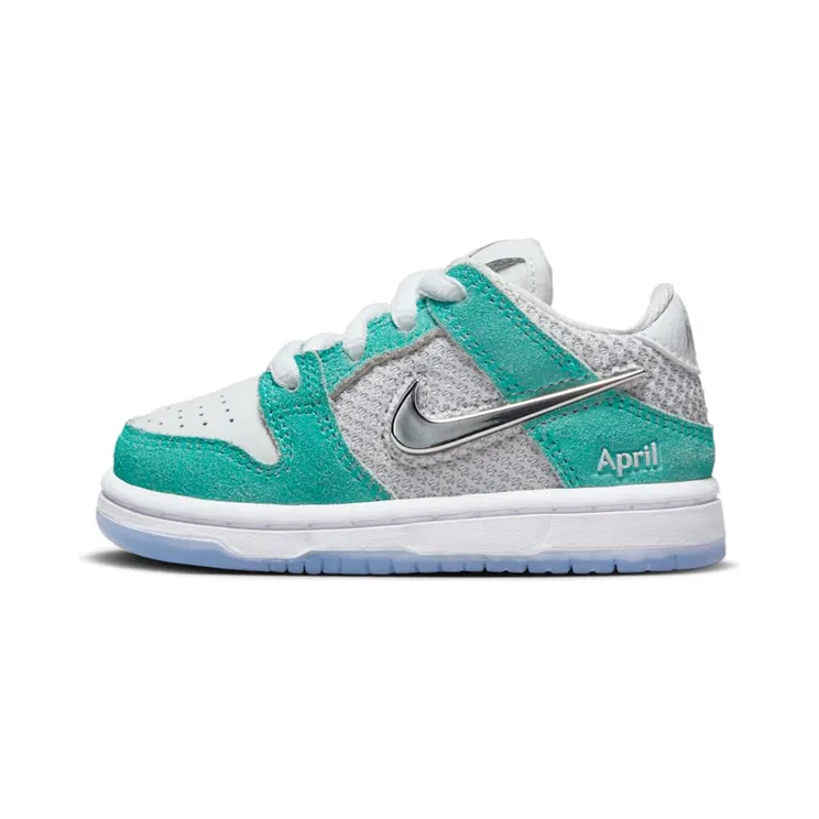 Nike SB Dunk Low April Skateboards “Turbo Green / White / Metallic Silver” (FZ6107-300)