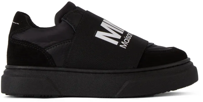 MM6 Maison Margiela Kids White Logo Slip-On Sneakers (68973)