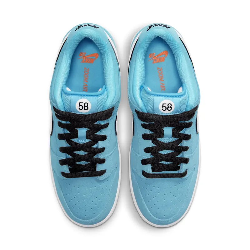 Nike SB Dunk Low Club 58 Gulf Blue Chill/Safety Orange-Black-White (BQ6817-401)