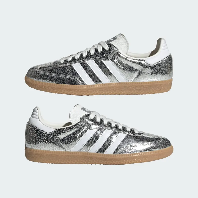 Adidas Samba OG Silver Metallic / Cloud White / Core White (JR0035)