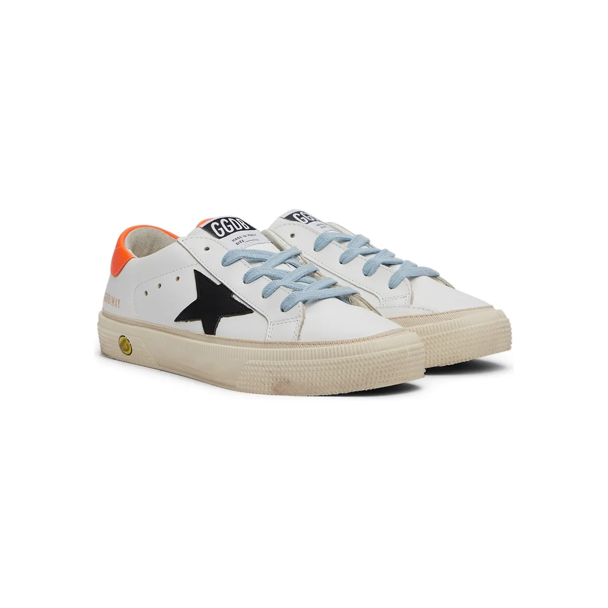 Golden Goose Kids White & Black May Sneakers (GYF00112.F001993.10760) (4)