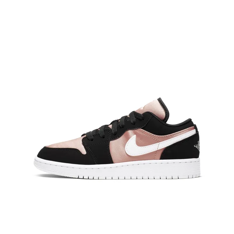 Jordan 1 Low Black White Rose Gold (GS) Black/White-Rose Gold (554723-090)