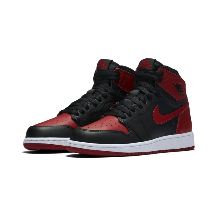 Air Jordan 1 Retro High OG GS Banned “Black / White / Varsity Red” (575441-001)