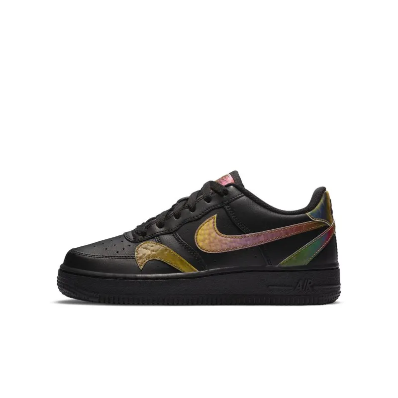 Nike Air Force 1 Low Misplaced Swooshes Black Multi Black/Reflect Silver (CZ5890-001)