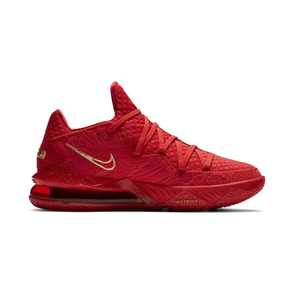 Nike LeBron 17 Low Titan University Red/Metallic Gold (CD5008-600)