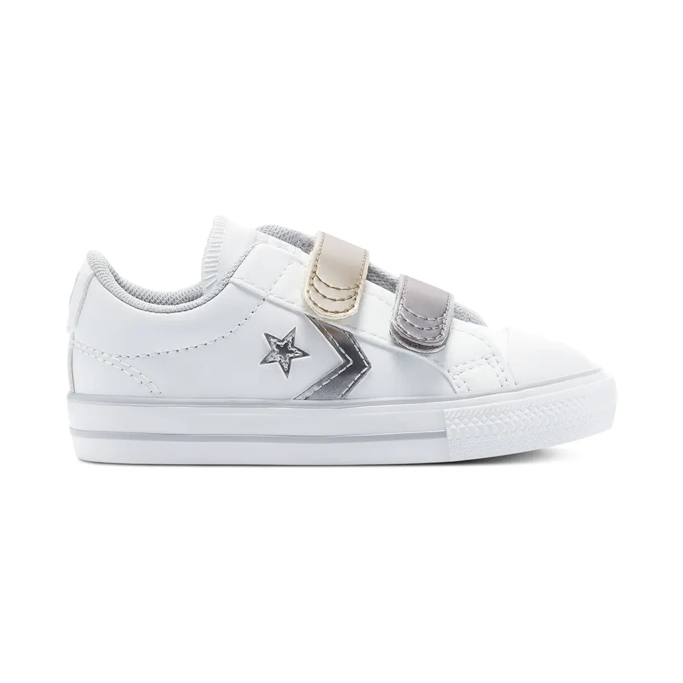 Converse Metallic Leather Easy-On Star Player Low Top White/gravel/metallic (770424C)