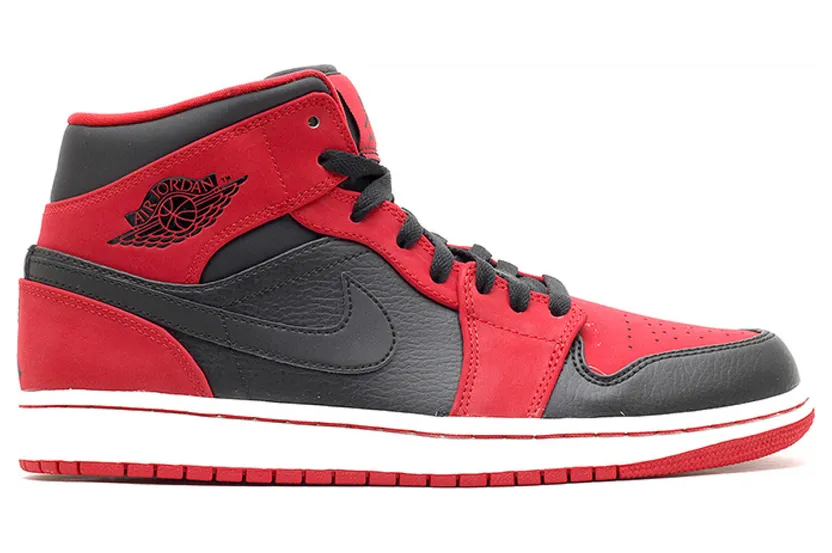 Air Jordan 1 Mid Black Gym Red (554724-005)